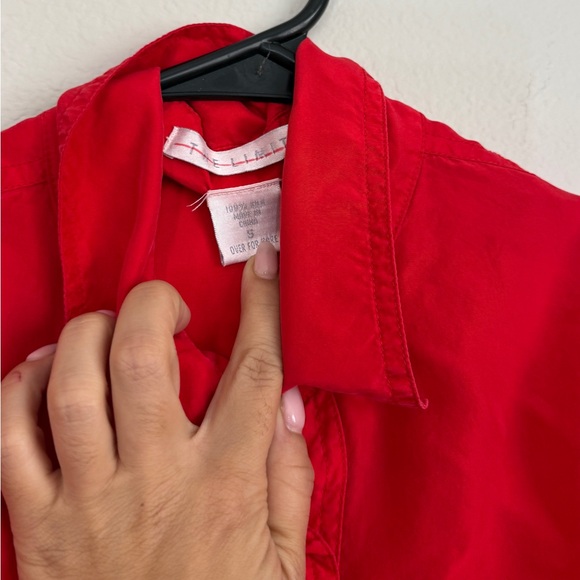 The limited red silk button down short sleeve shirt - Picture 2 of 6